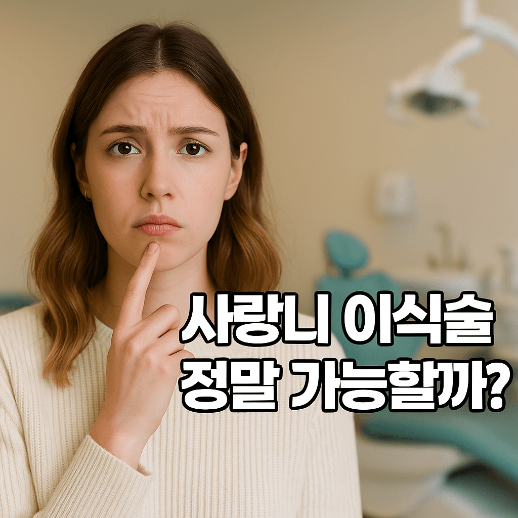 사랑니 이식술 정말 가능할까?