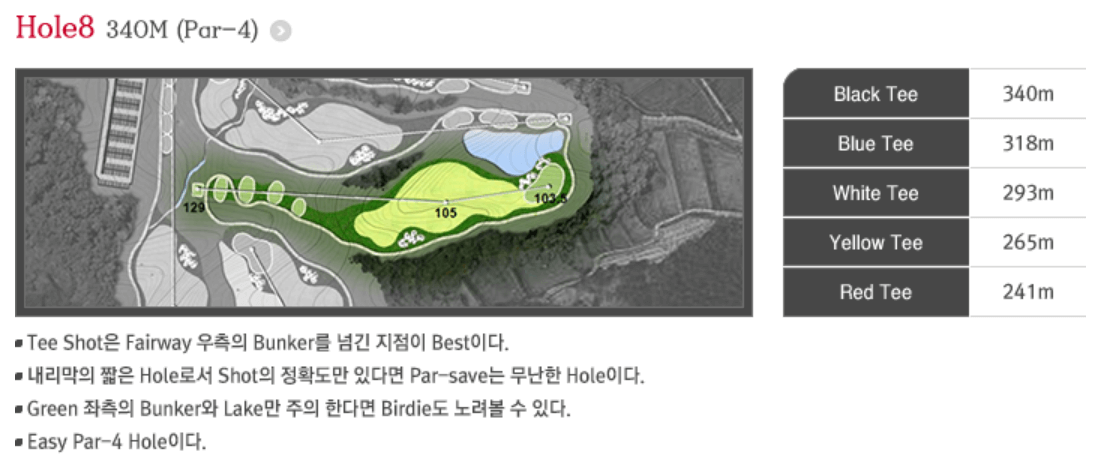 실크밸리 골프클럽 레이크코스 8