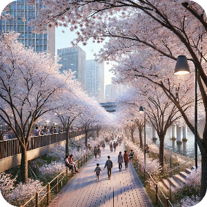 서울숲 벚꽃길 이미지