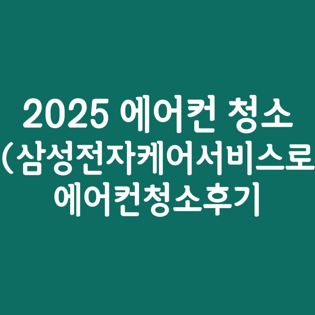 삼성전자케어서비스로 에어컨 청소