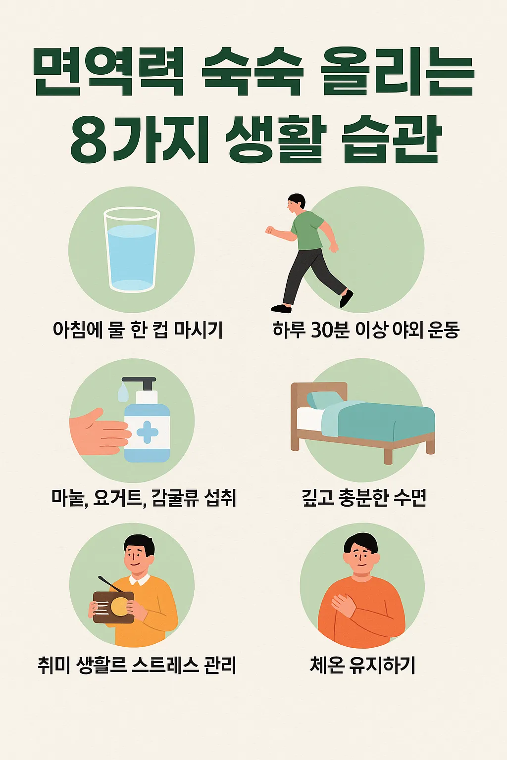 면역력 쑥쑥 올리는 생활 습관 8가지