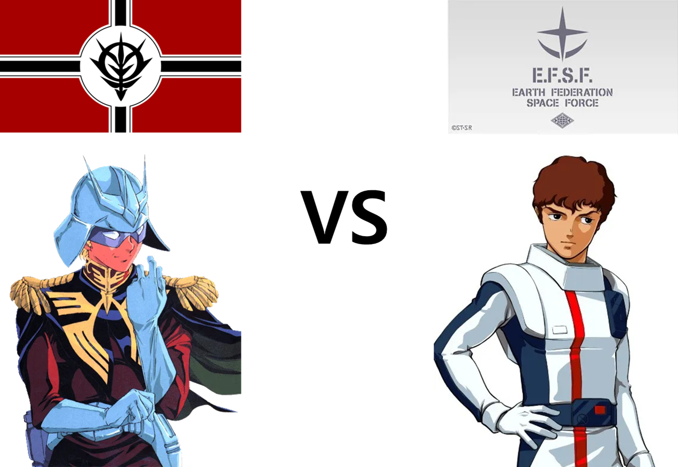 지온과 지구연방 각 진영의 주요 인물 소개(샤아 아즈나블, 아무로 레이)