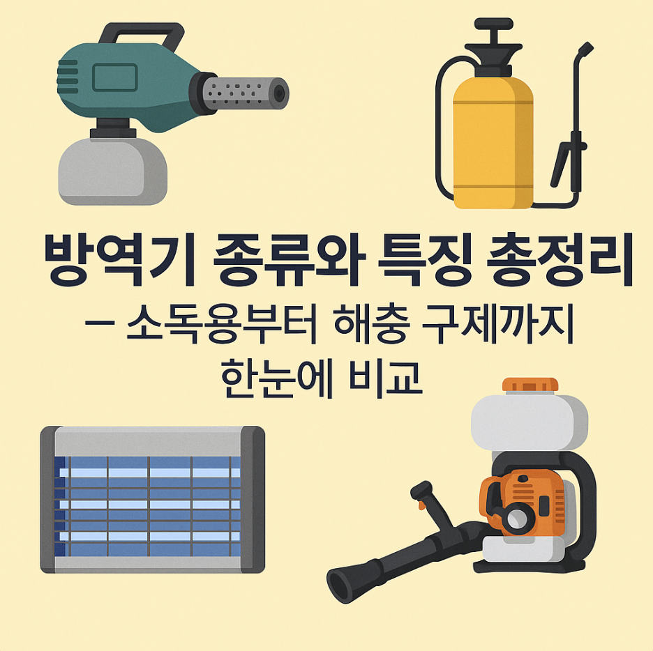 방역기 종류와 특징 총정리 – 소독용부터 해충 구제까지 한눈에 비교