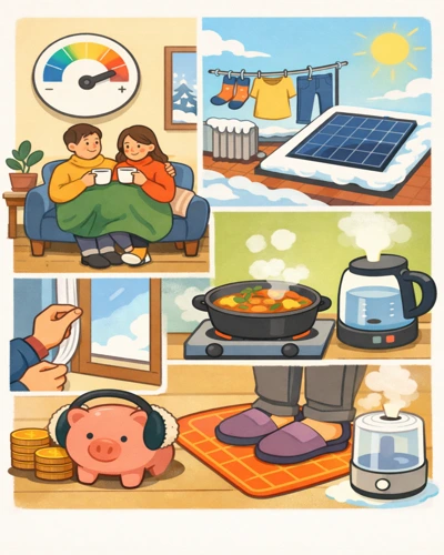 겨울철 실내 적정온도 유지 장면