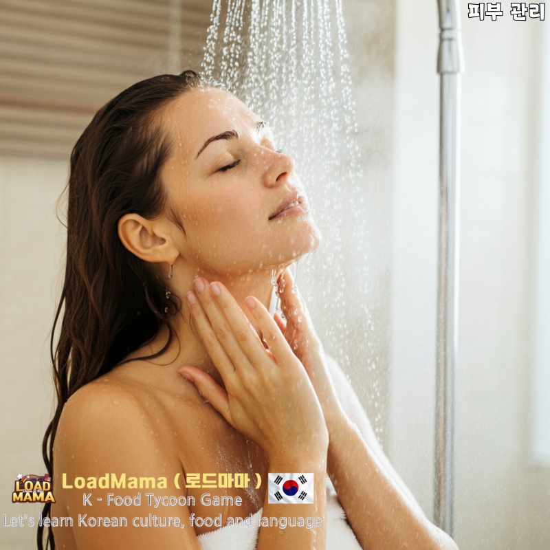피부 관리 미온수 샤워