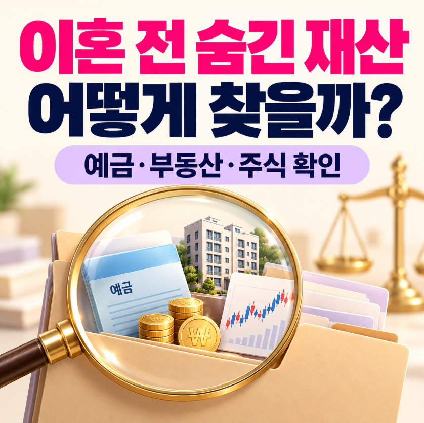 이혼 전에 재산 빼돌리면 어떻게 찾을까?｜예금&middot;부동산&middot;주식 숨긴 재산 찾기