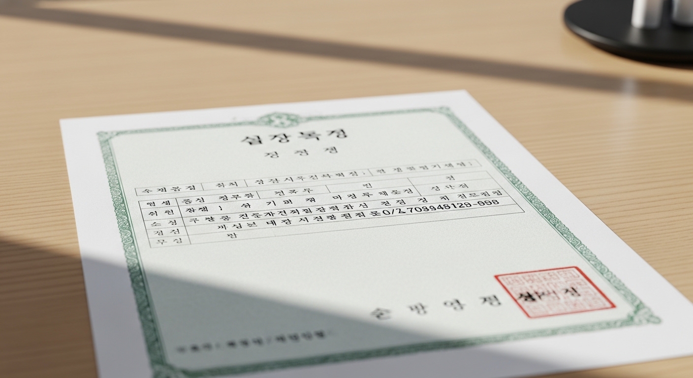 사업자 등록증과 업력 확인 서류 이미지