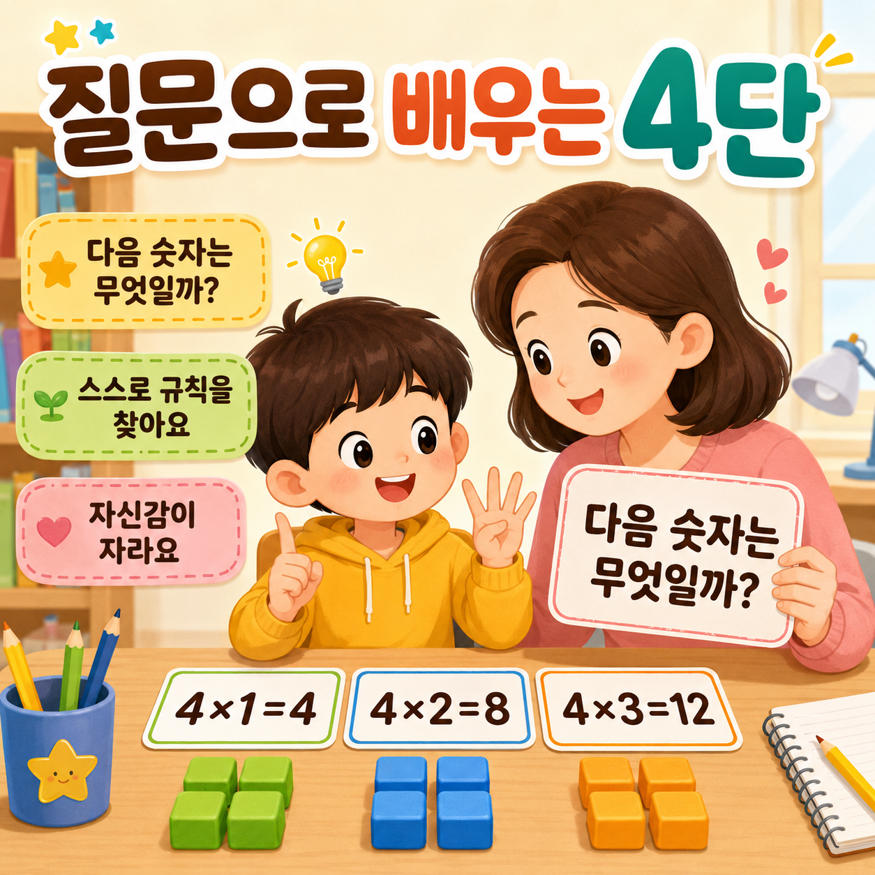 질문과 발견으로 4단 자신감을 키워요