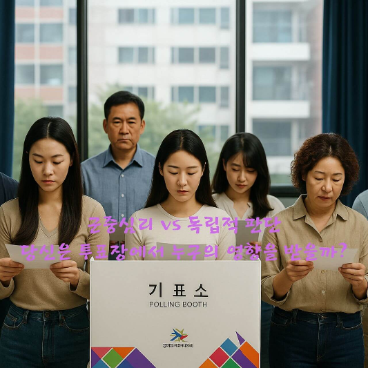 투표심리학, 군중심리, 독립적판단, 정치심리, 사회적압력, 동조현상,
유권자행동, 심리와선거, 선거심리, 민주주의와심리