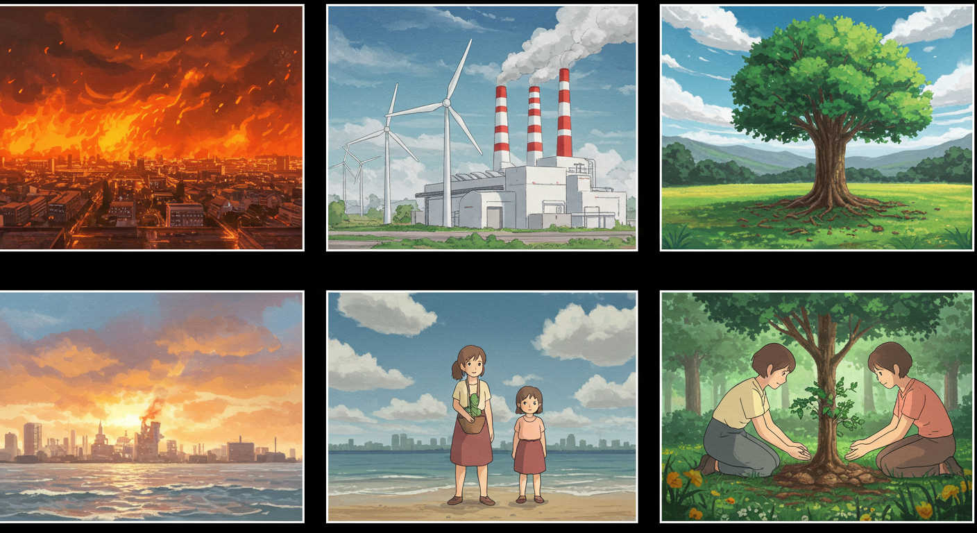 탄소중립이 필요한 이유를 보여주는 장면