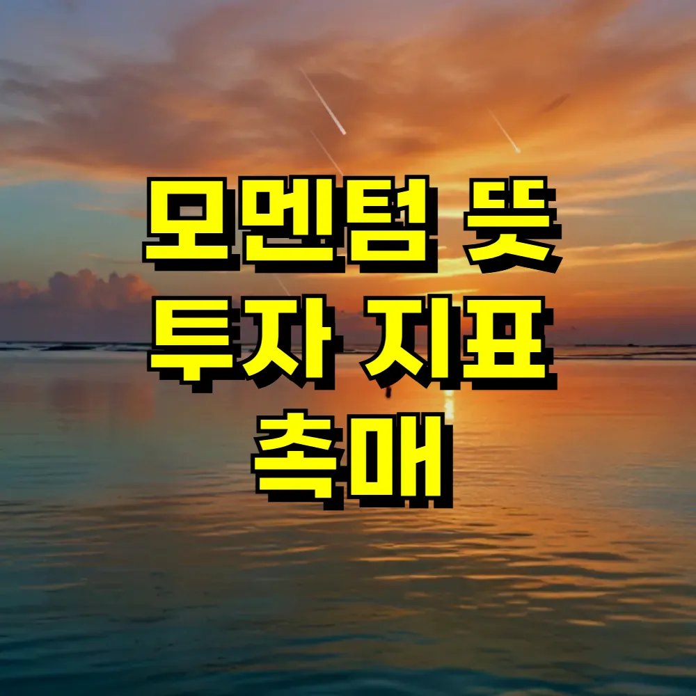 모멘텀 뜻 투자 지표 촉매