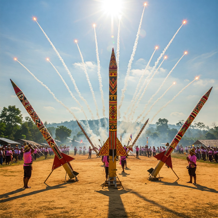 태국의 로켓 페스티벌(방푼방파이): 하늘을 향한 기원