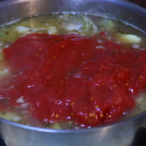 양배추 토마토 흰강낭콩 스프