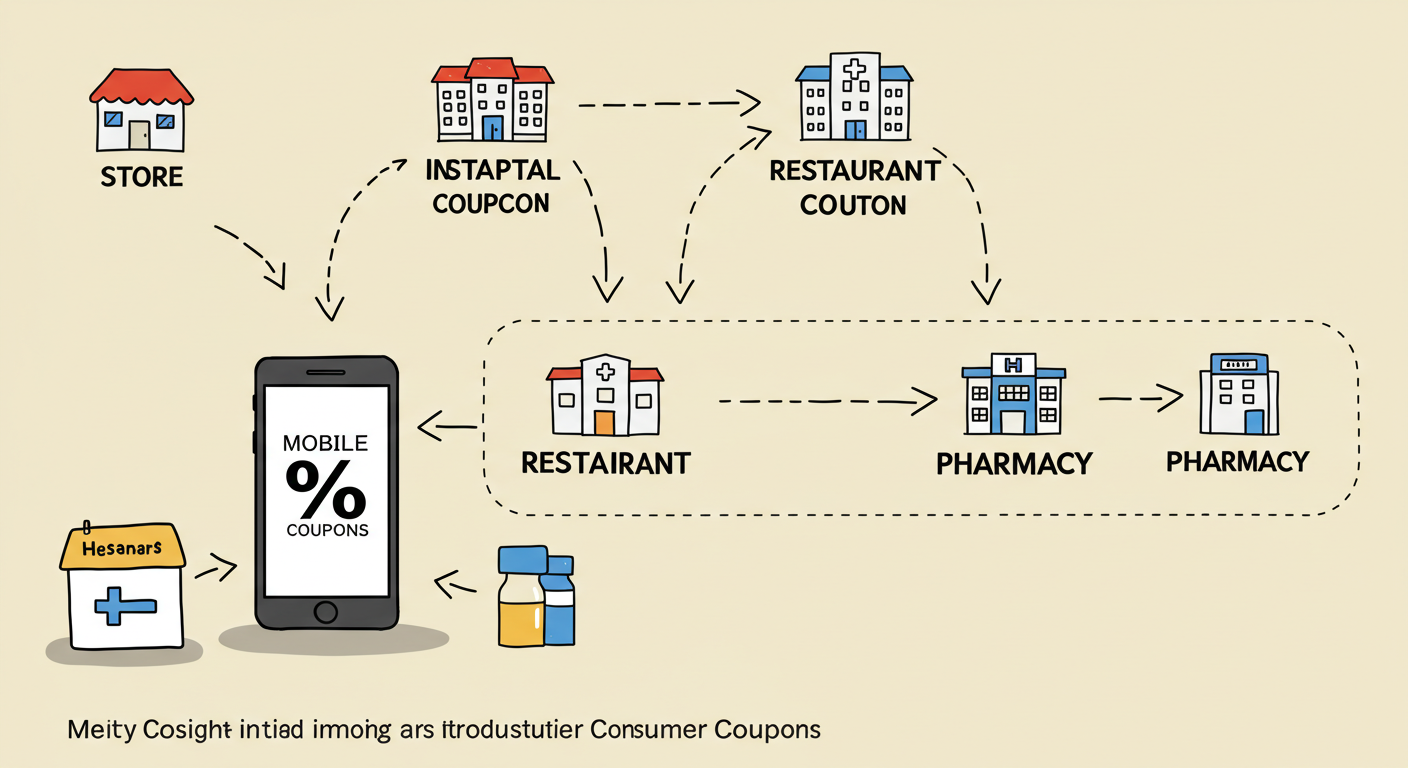 소비쿠폰의 사용 가능 업종 중 의료기관은 제한적임을 보여주는 구조 삽화