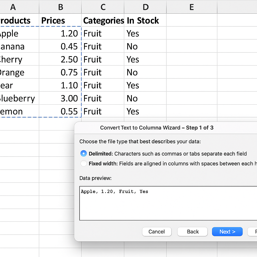 텍스트 나누기 기능 단축키 관련 사진