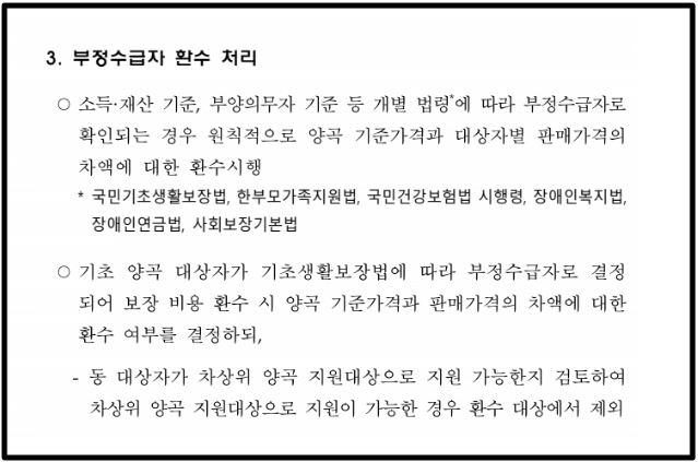양곡할인 지원사업,신청방법,자격조건,수령방법
