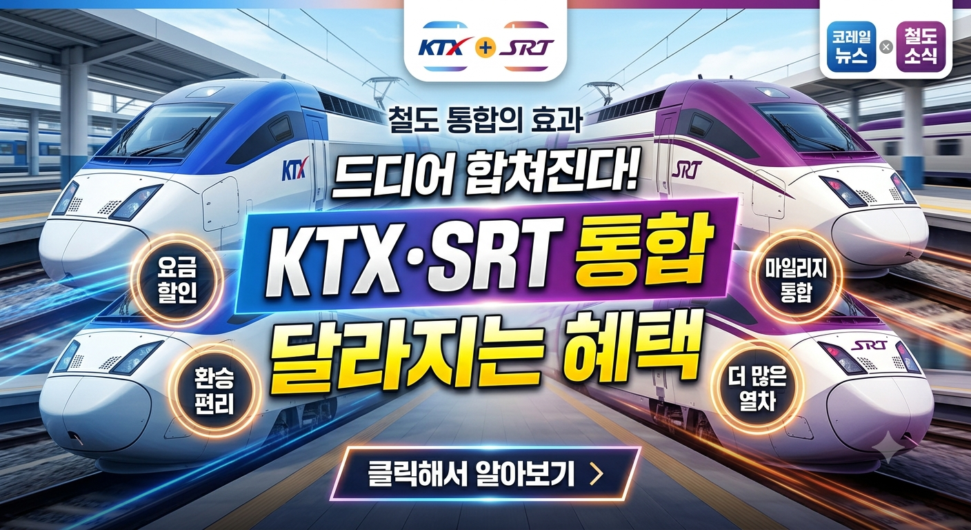 KTX-SRT 통합으로 달라지는 혜택