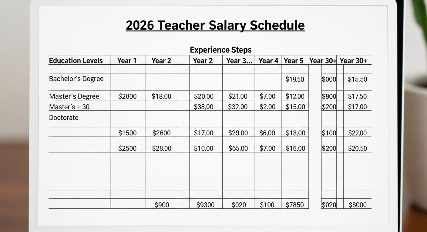 2026년 교사 봉급표