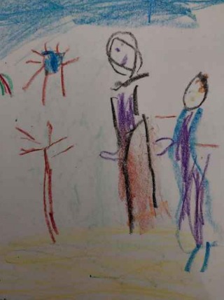 딸이 그린 그림 5세 중반