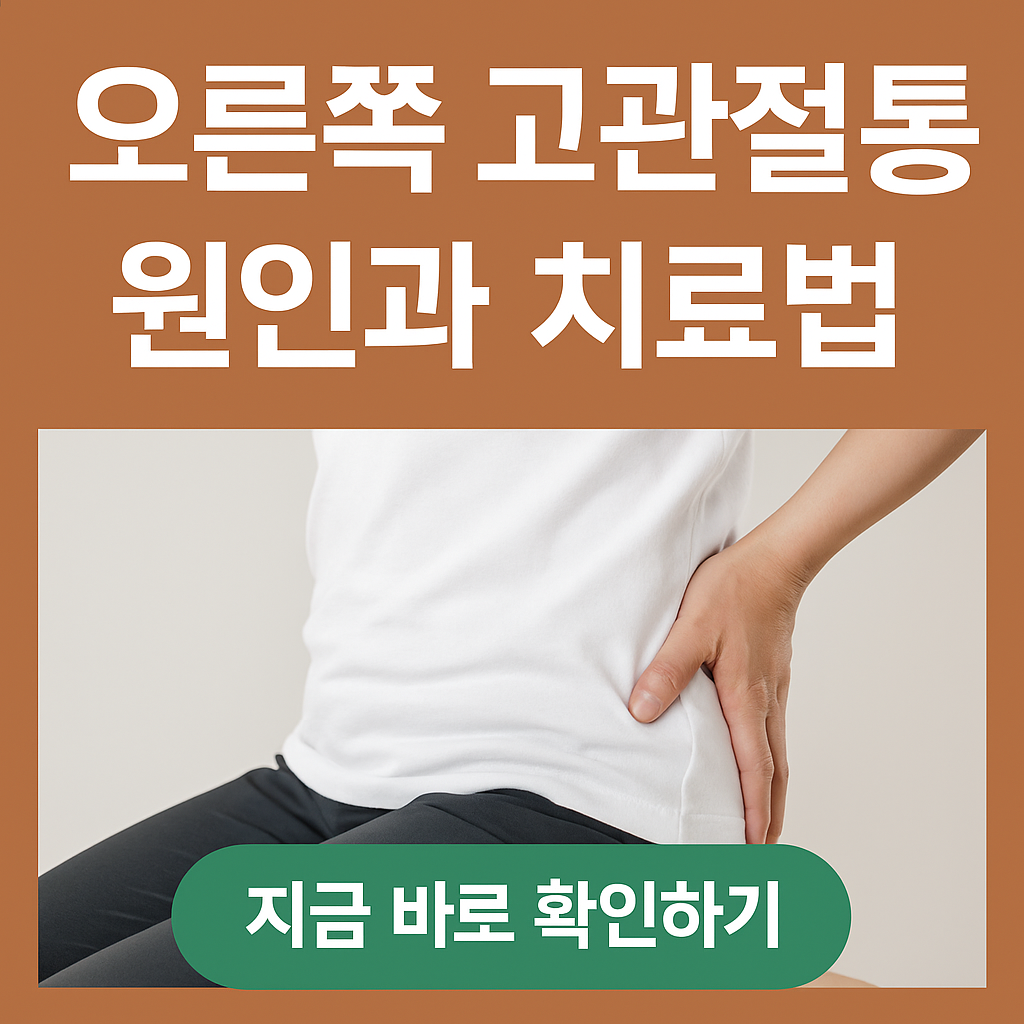 오른쪽 고관절 통증 원인