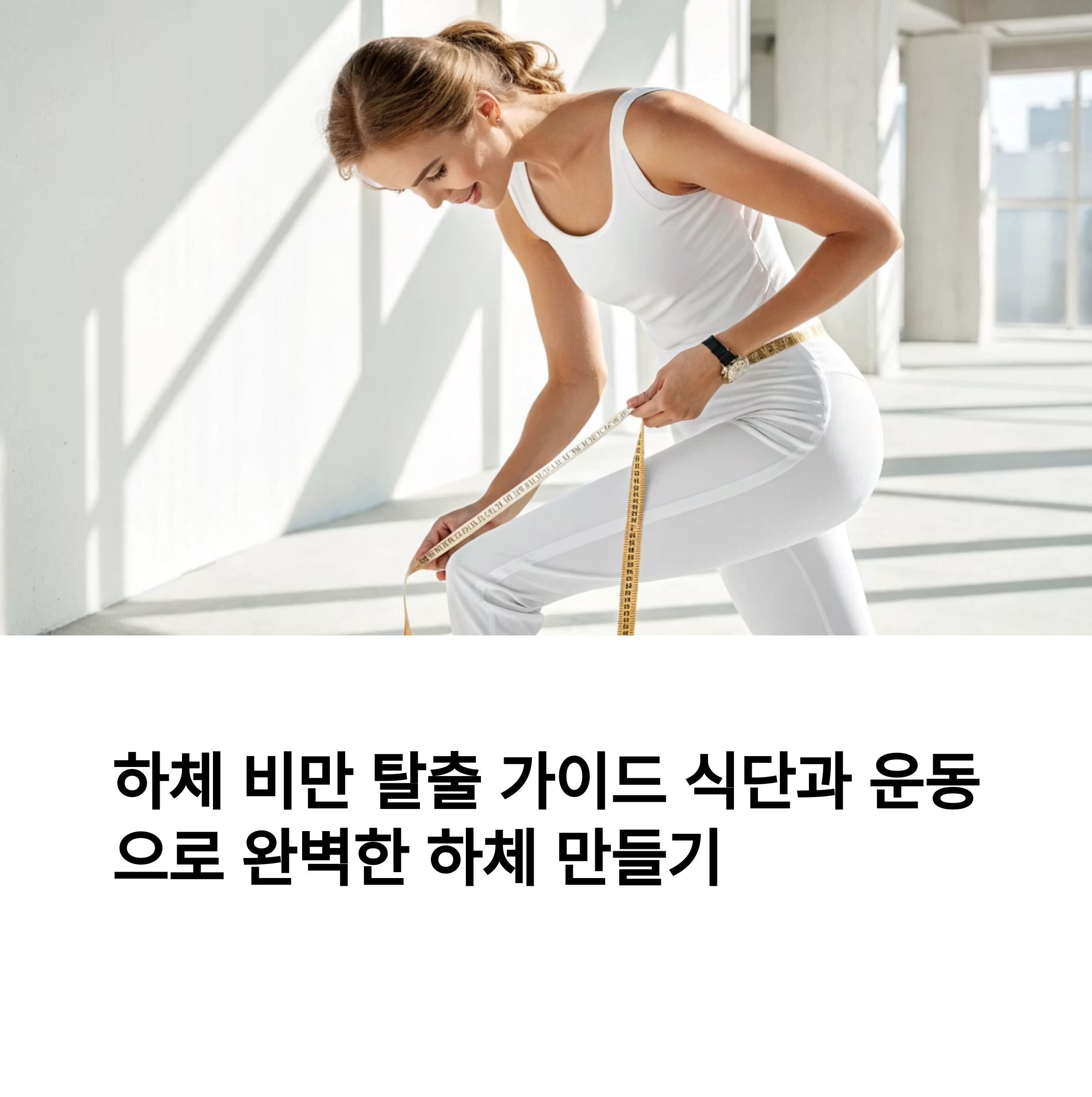 하체 비만 탈출기