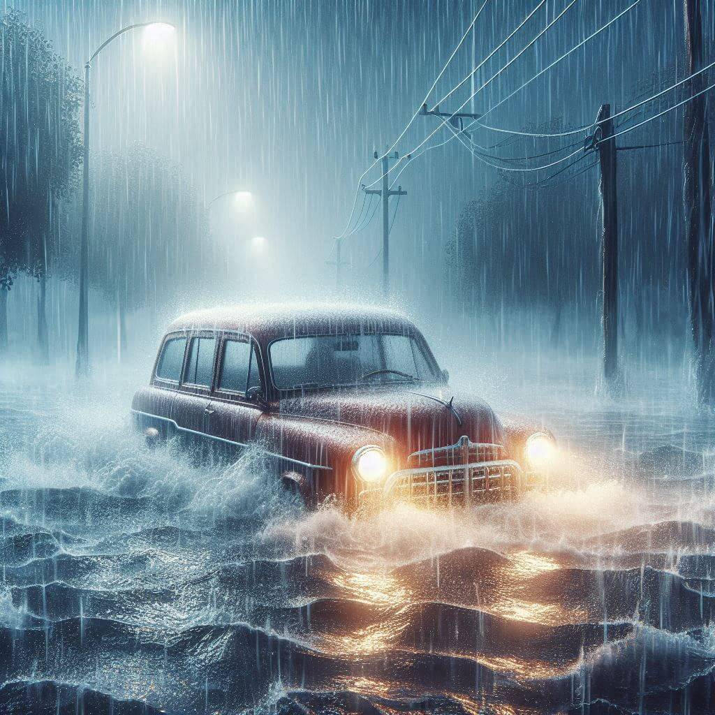 침수된 차량 이미지