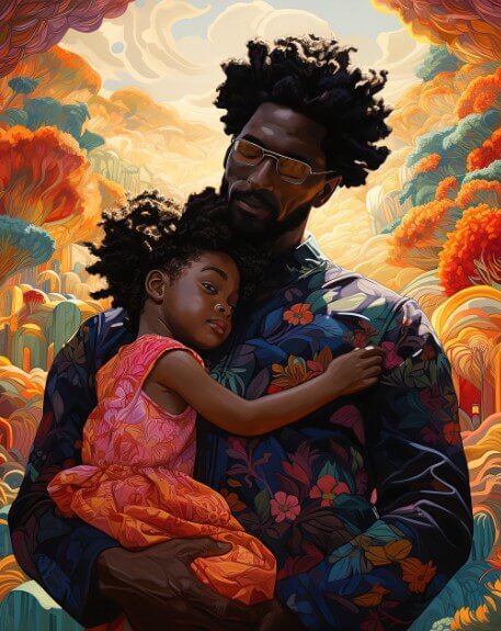 아버지와 딸이 같이 찍은 사진