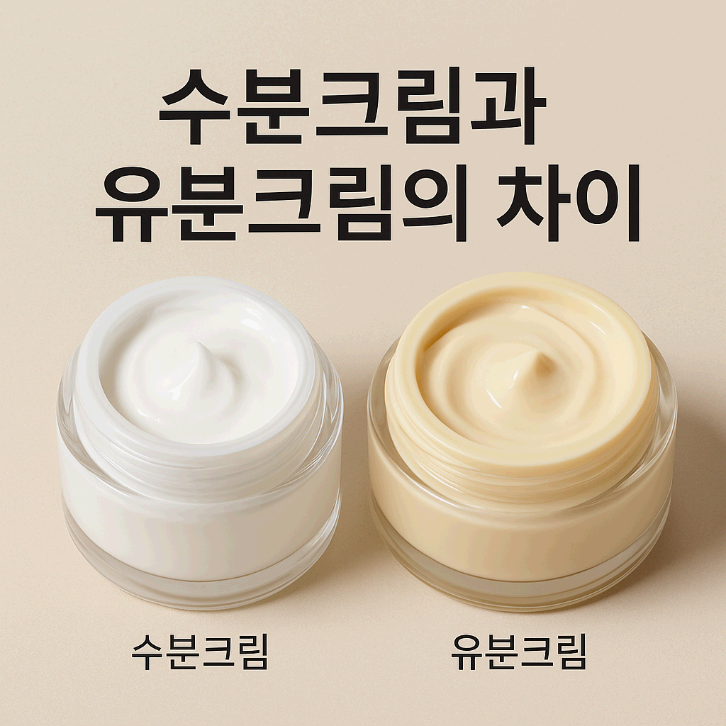 수분크림과 유분크림의 차이 - 피부 타입별 선택 가이드