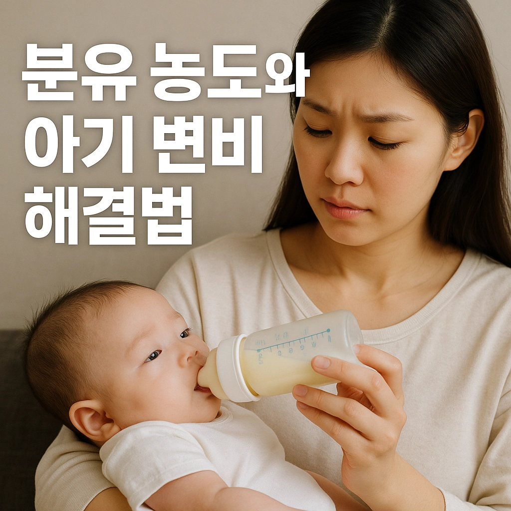 분유 농도와 아기 변비 해결법