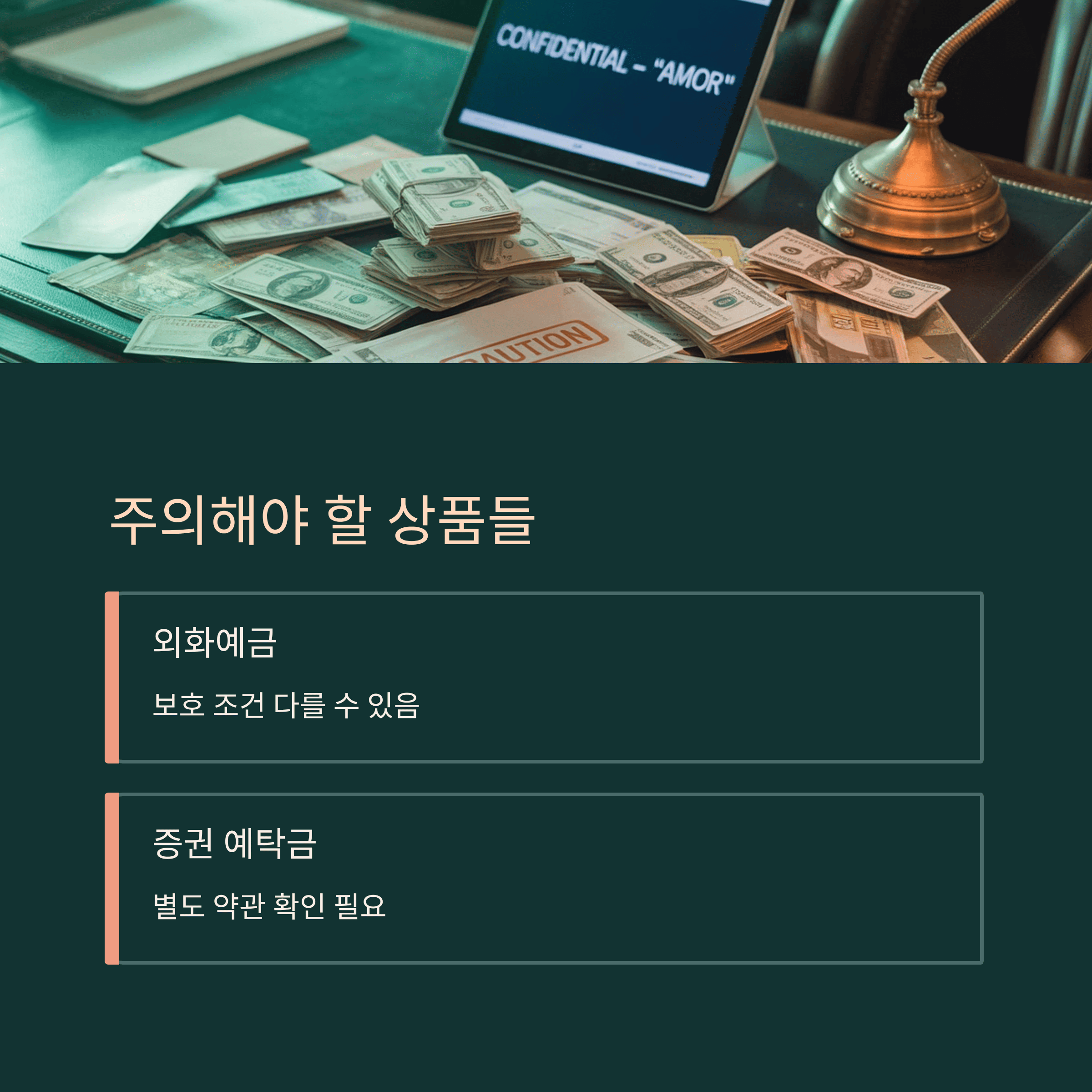우체국 예금, 주의 해야 할 상품들