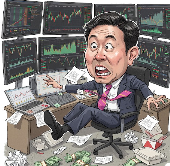 빠른 성과를 위해 무리한 투자를 진행하는 초보투자자-구글 제미나이 생성 이미지