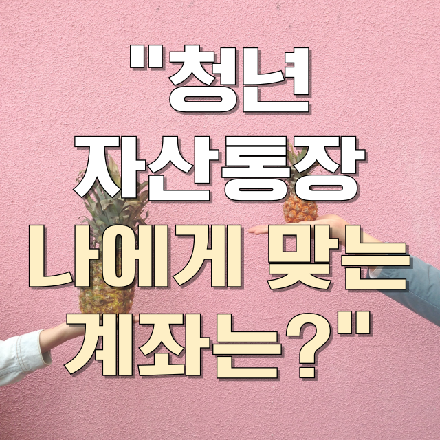 청년내일저축계좌 청년도약계좌 차이점 총정리 블로그 글 대표 이미지