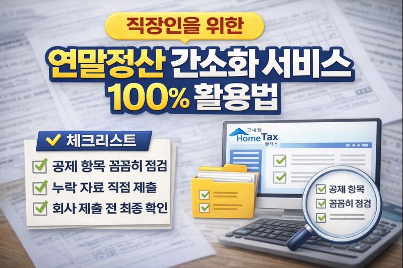 연말정산 간소화 서비스 100% 활용하는 방법