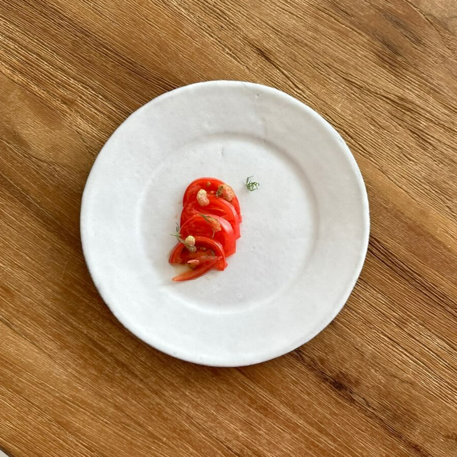 딸기 샐러드 레시피를 토마토에 적용한 모습