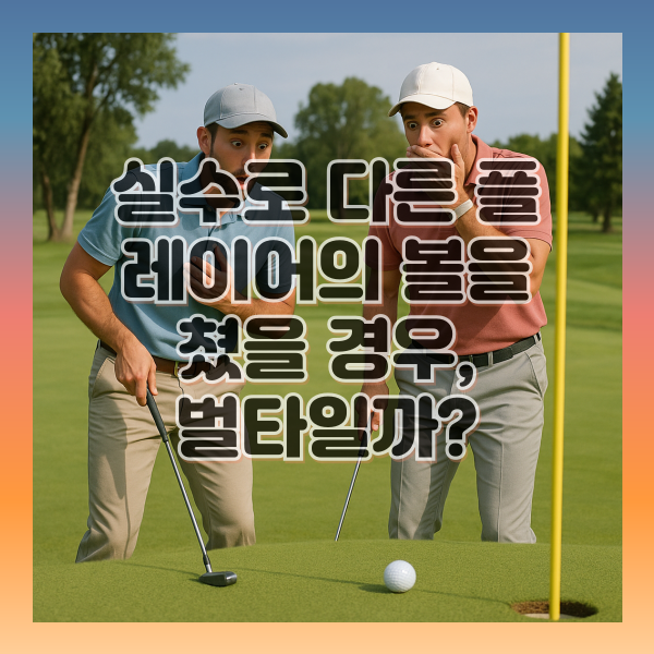 실수로 다른 플레이어의 볼을 쳤을 경우, 벌타일까?