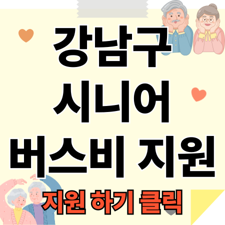 강남구 어르신 버스비 지원