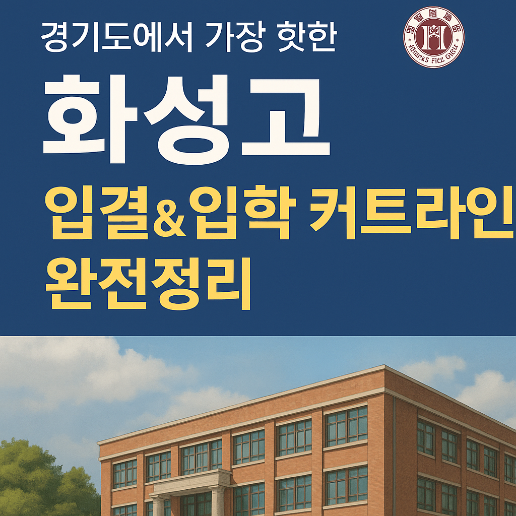 경기도에서 가장 핫한 ‘화성고’ │ 입결·입학 커트라인·지원전략 완전정리