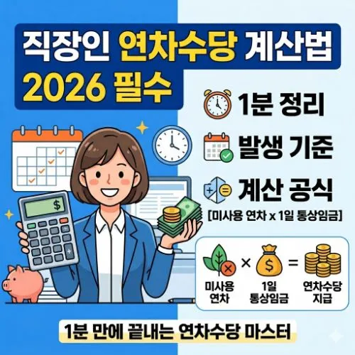 직장인 연차수당 계산법 ❘ 미사용 휴가 보상금 누락 없이 100% 정산받는 비결