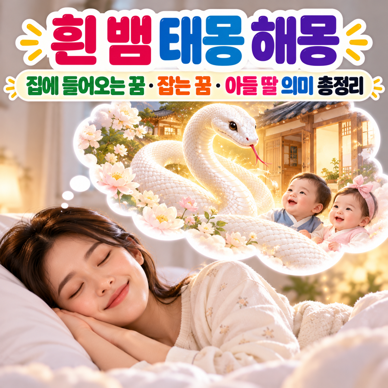 흰 뱀 태몽