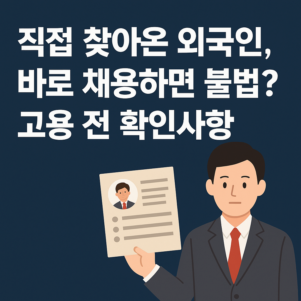 방문 외국인 채용전 확인사항