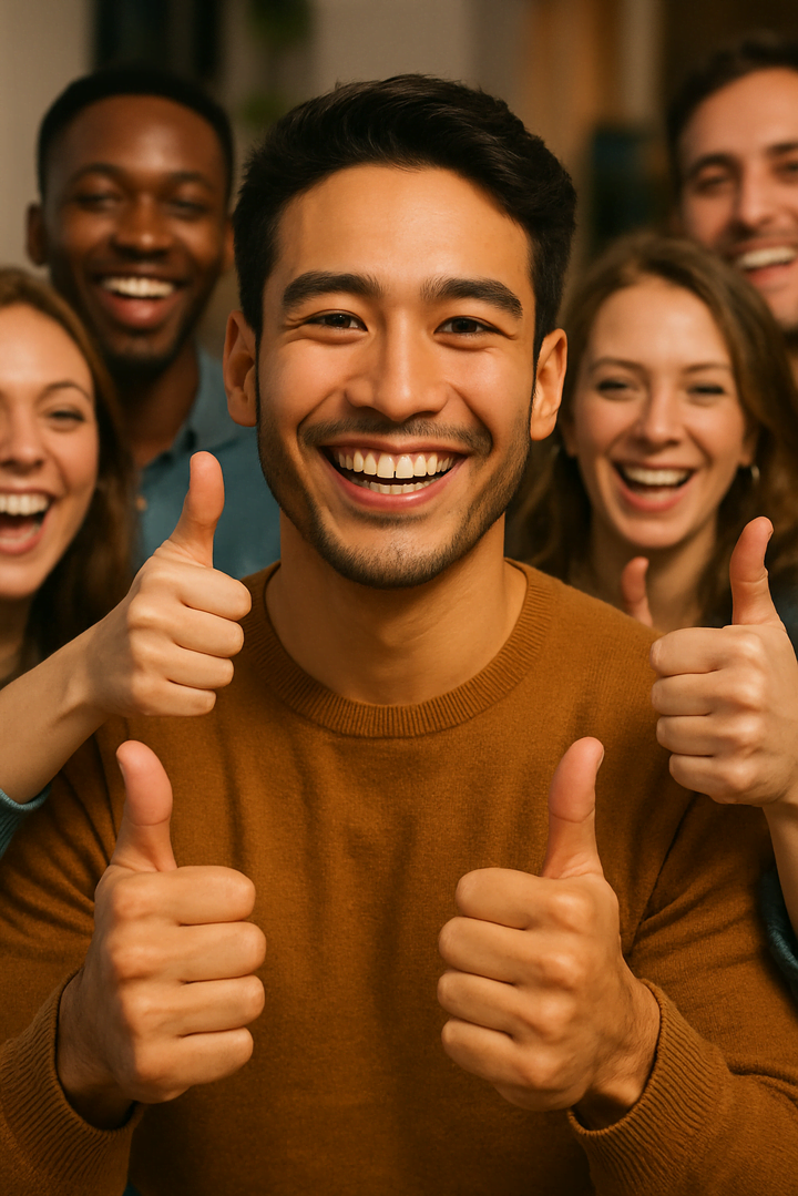 웃고-있는-사람들