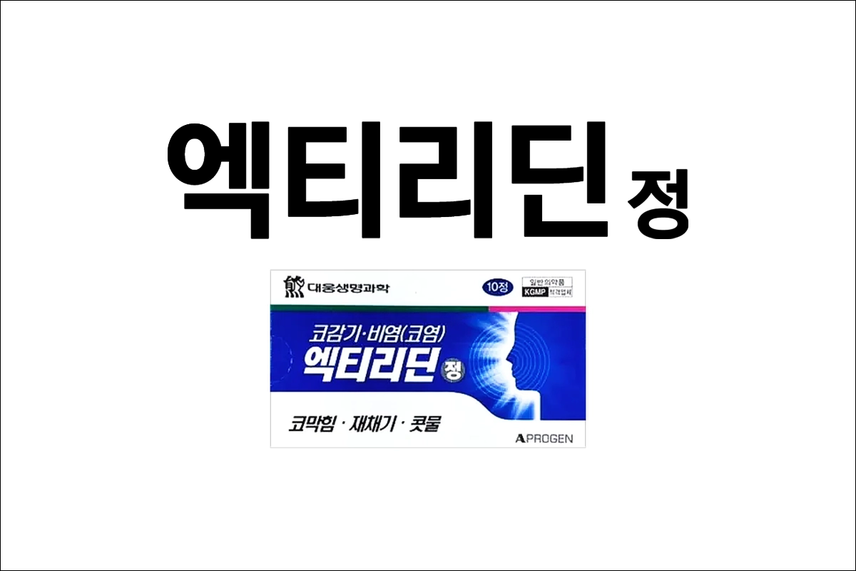 엑티리딘정 가격 효능 효과 부작용 항히스타민제 코감기 알레르기성 비염 재채기 콧물 코막힘 슈도에페드린염산염 트리프롤리딘염산염수화물