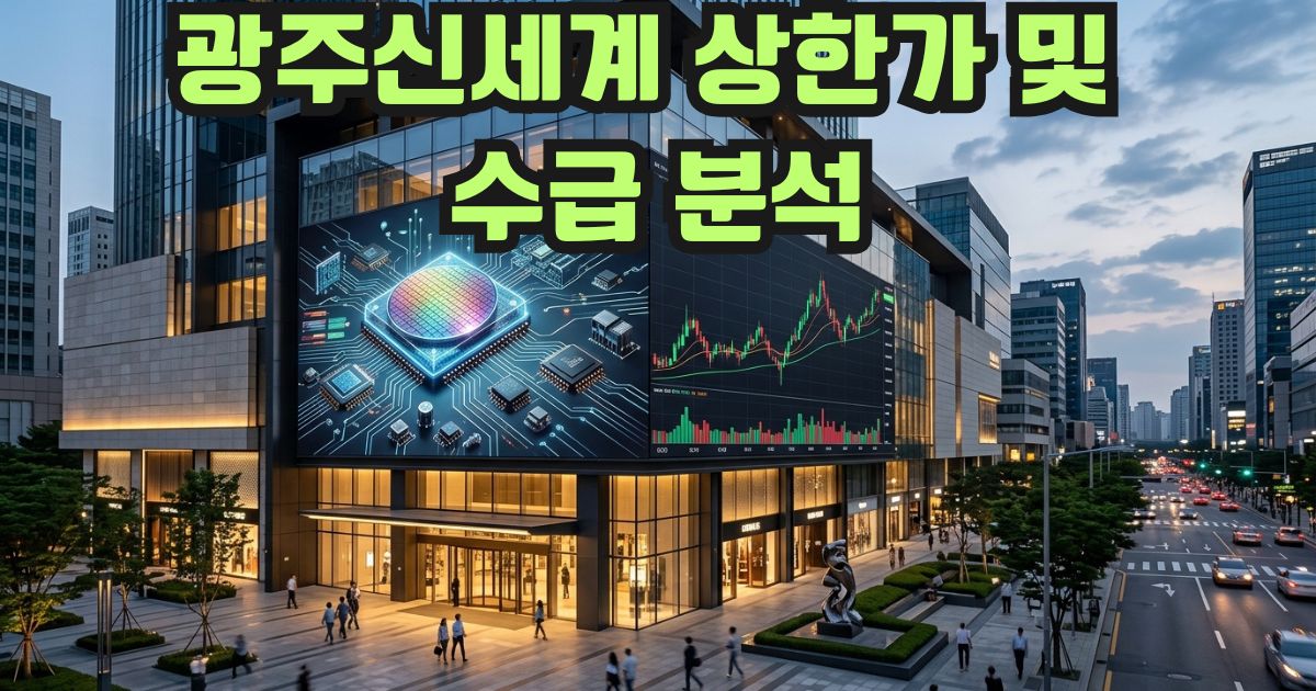광주신세계 상한가 및 수급 분석