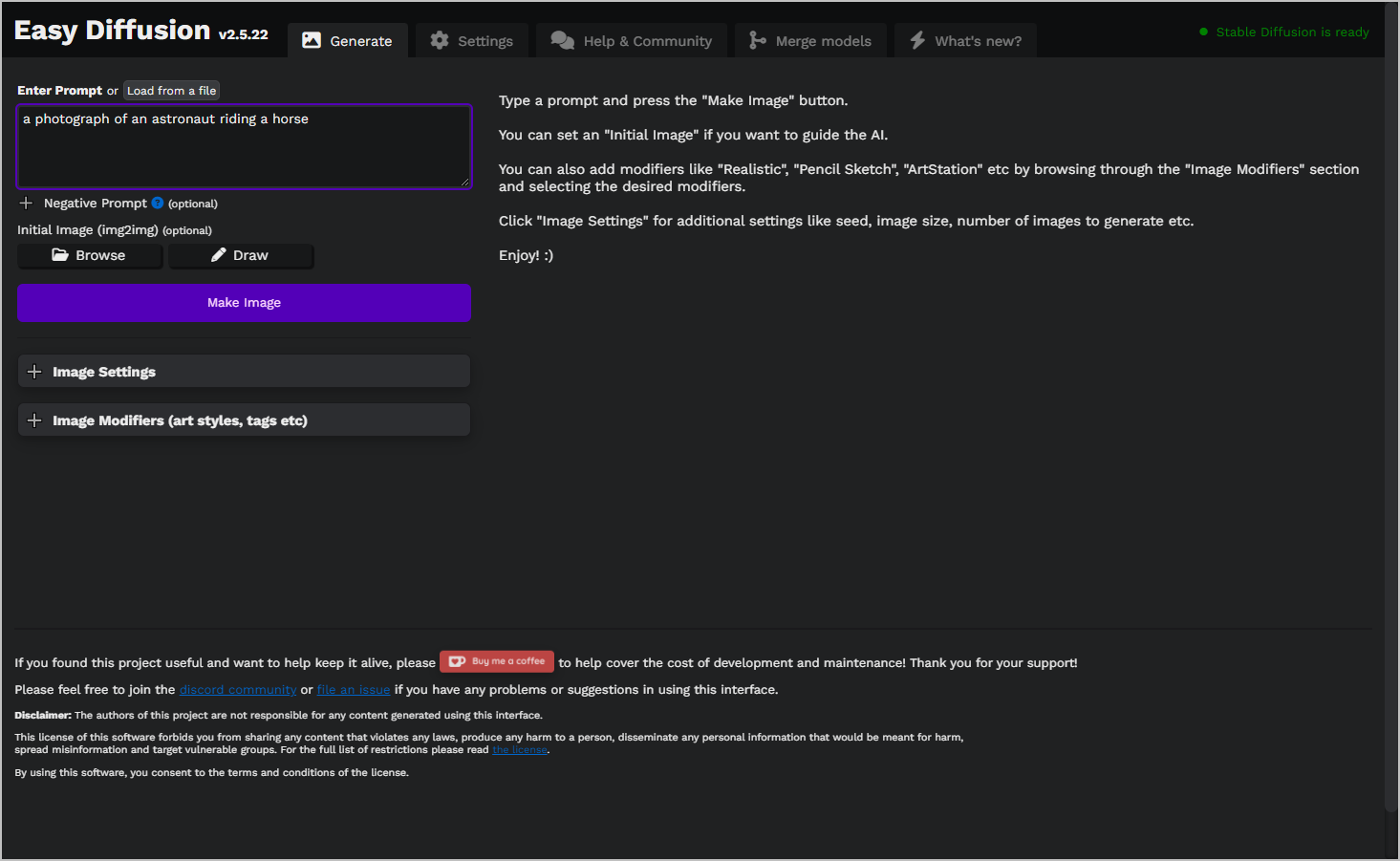 stable diffusion web