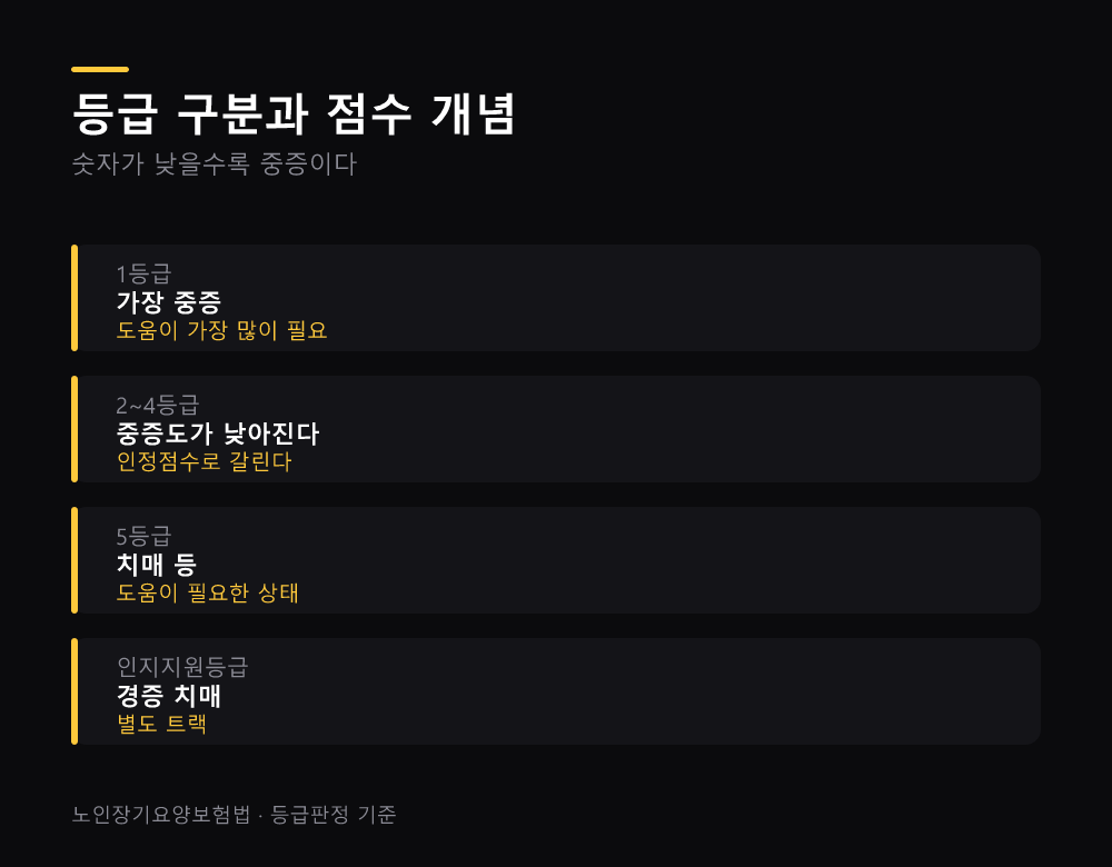 등급 구분과 점수 개념