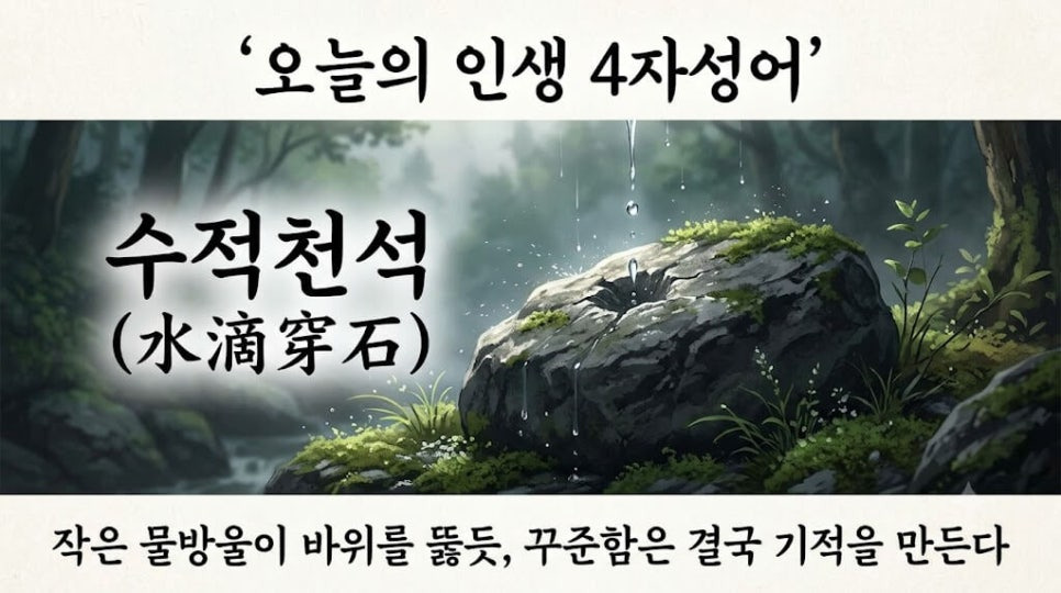 작은 물방울이 바위를 뚫듯, 꾸준함은 결국 기적을 만든다 이미지