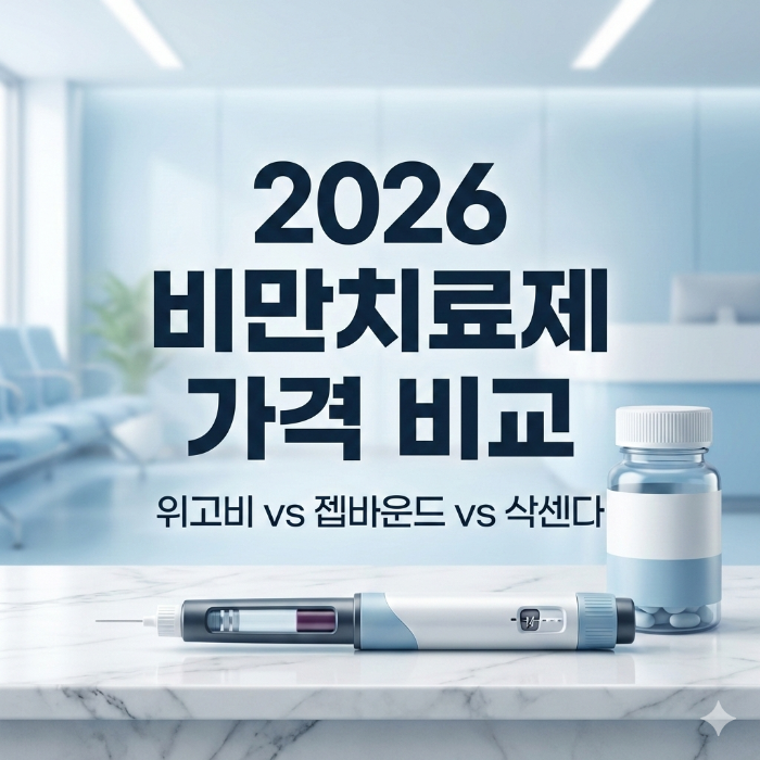 2026 비만 치료제 가격 비교 최신판 위고비, 젭바운드, 삭센다 총정리