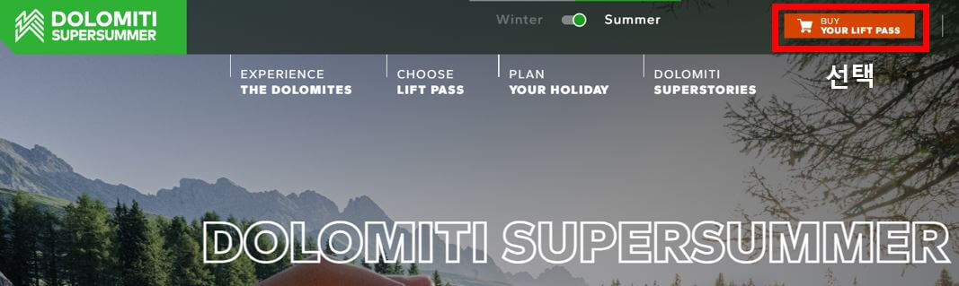 2025 돌로미티 슈퍼썸머패스 포인트 밸류카드 가격 구매방법 사용방법