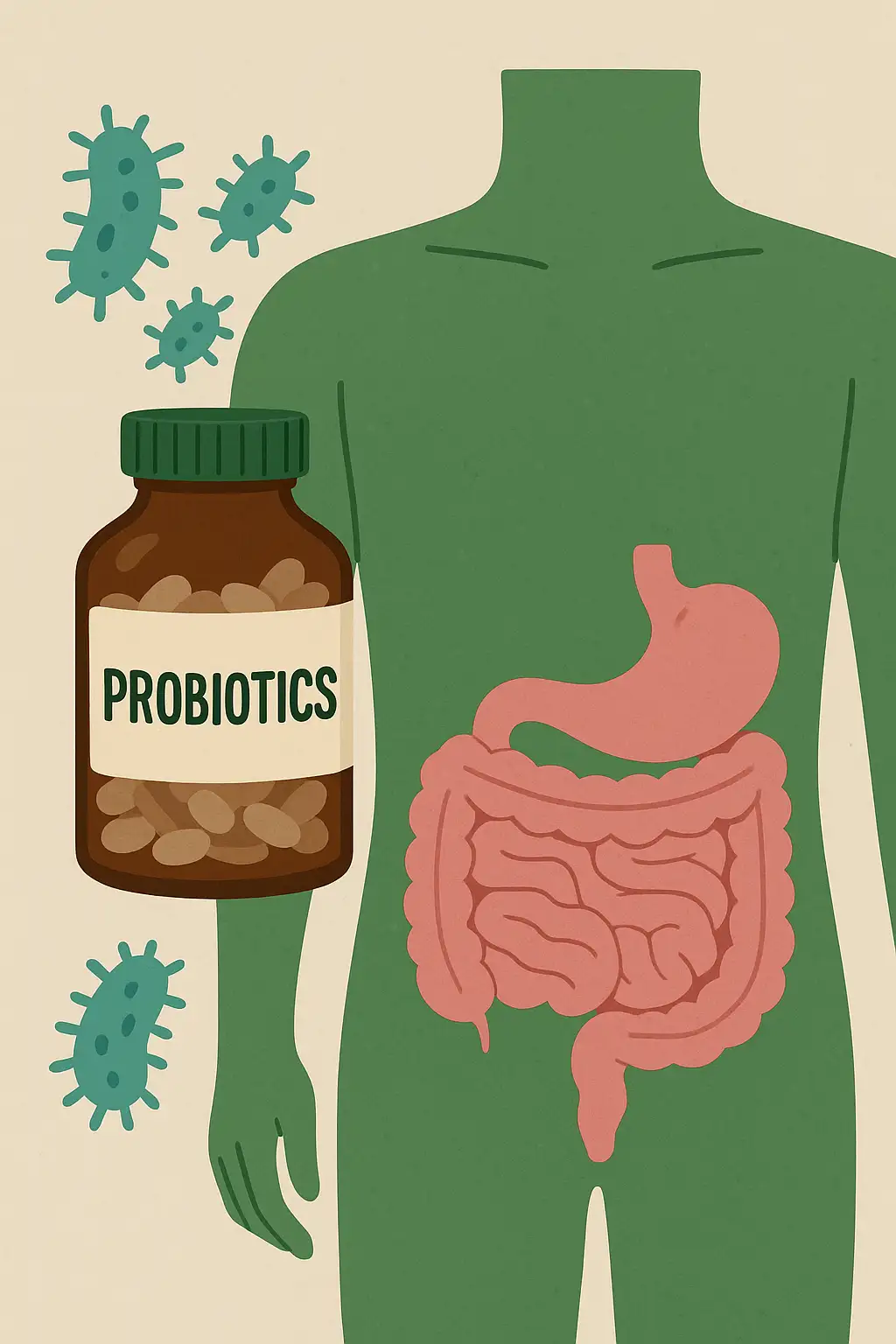 유산균-보충제와-사람의-장기를-나란히-배치해,-유익균이-장내-환경-균형을-유지하고-소화-건강을-돕는-모습을-상징적으로-표현한-이미지