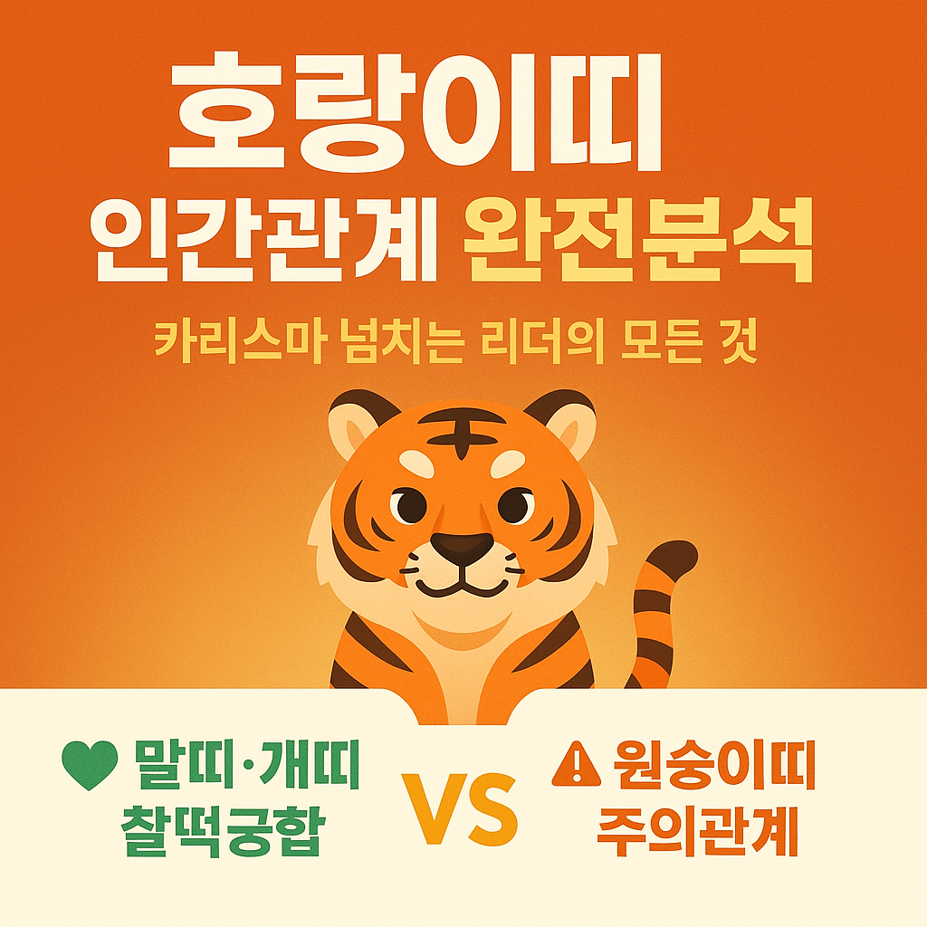 호랑이띠의 인간관계 완전분석 - 카리스마 넘치는 리더의 모든 것